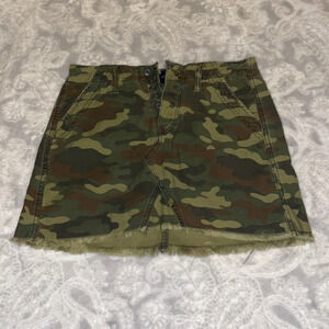 AE camo jean skirt